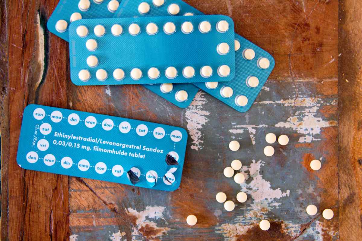 picture of birth control pills on a table
